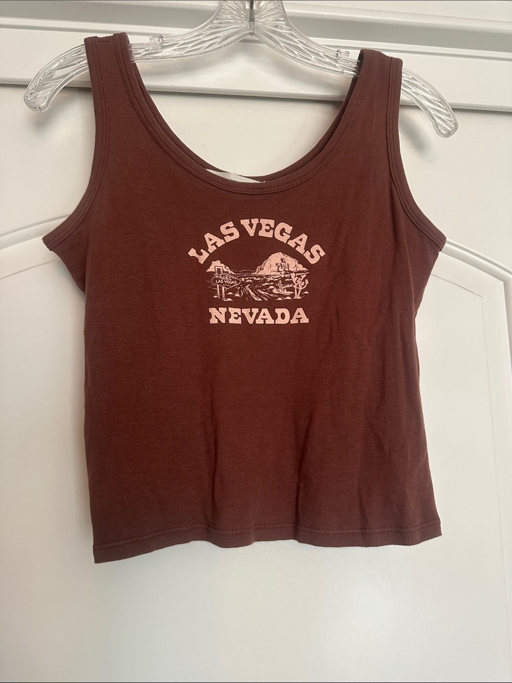 Las Vegas Nevada Graphic Tank Top in Brown